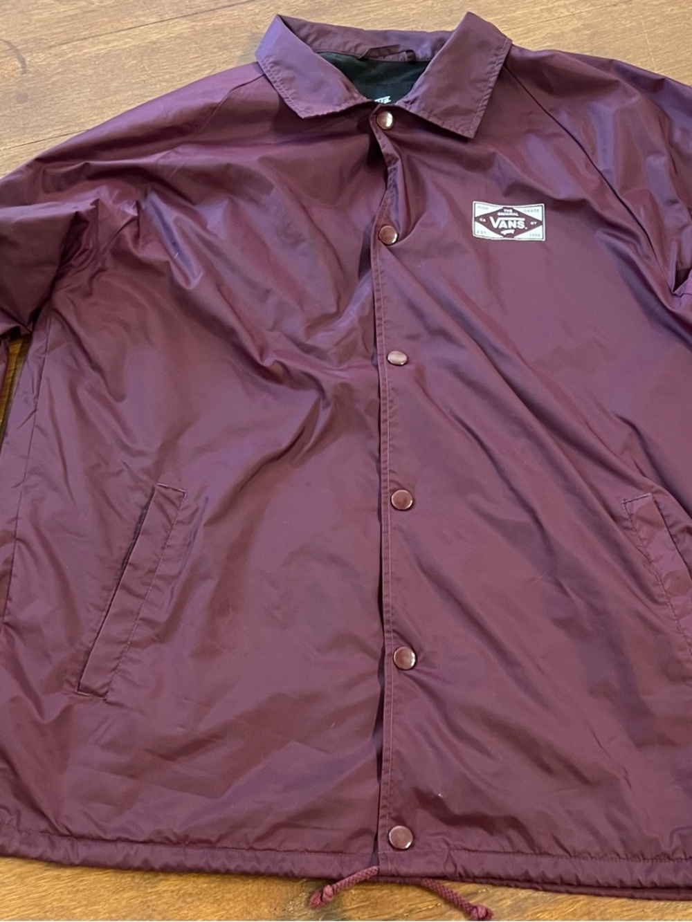 Vans Men's Maroon windbreaker skate Jacket